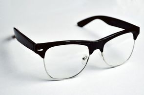glasses sitting on a white table